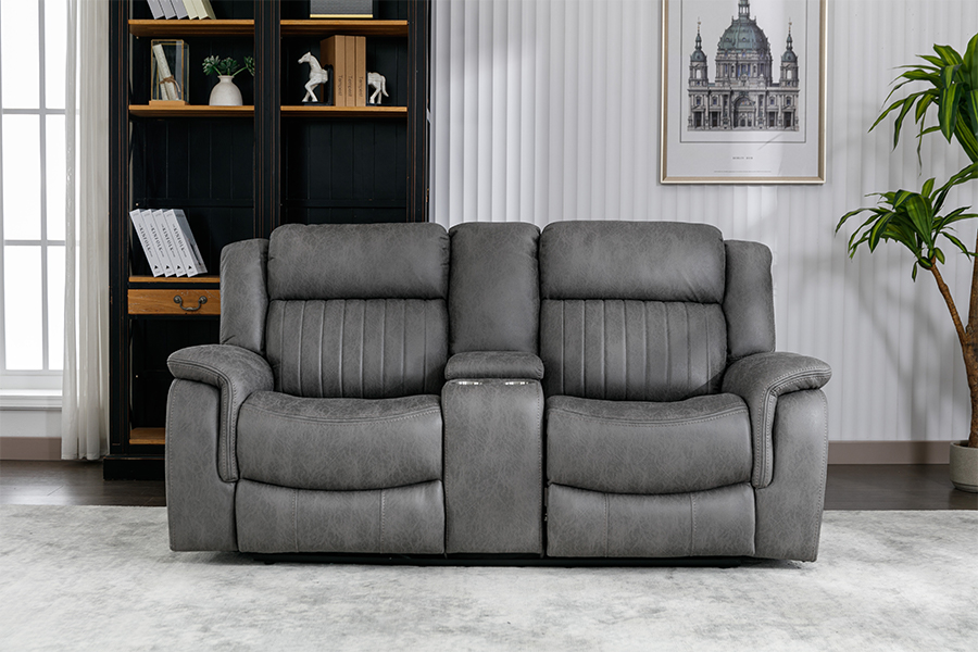 RC-7756 Polyester Tech Fabric Manual lepo Loveseat -konsolilla