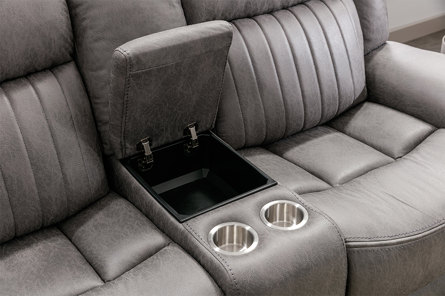 RC-7756 Polyester Tech Fabric Manual lepo Loveseat -konsolilla