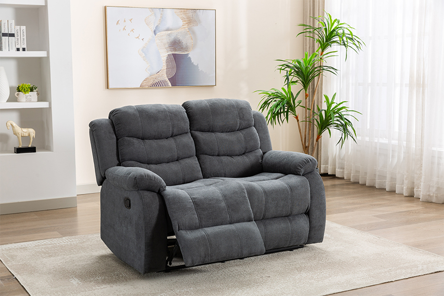 RC-9006 Polyesterikangas Manuaalinen lepotuolin loveseat pehmustetuilla tyynyalueilla